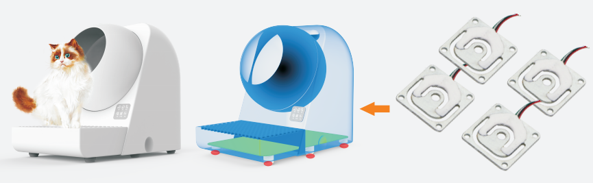load cell in smart litter box galoce