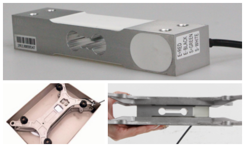 Single point load cell with brackets